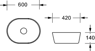 Раковина Milleau Nuage MU7100D-GW белый глянец